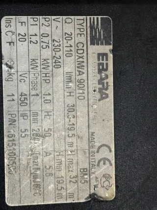 Bomba Hidráulica CDXHA 90/10