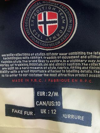 Chaqueta Geographical Norway Blanca