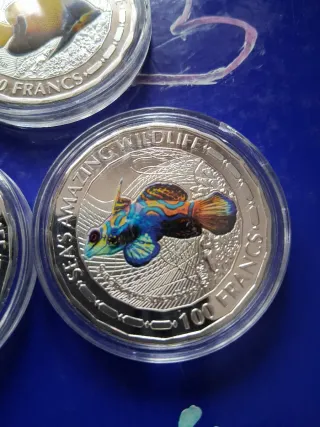 8 Monedas Burundi Peces Marinos