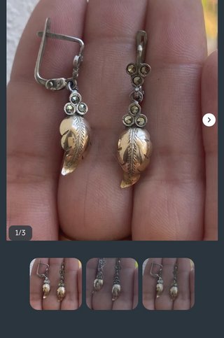 Pendientes Oro 18k y Platino Siglo XX