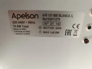 Campana extractora Apelson