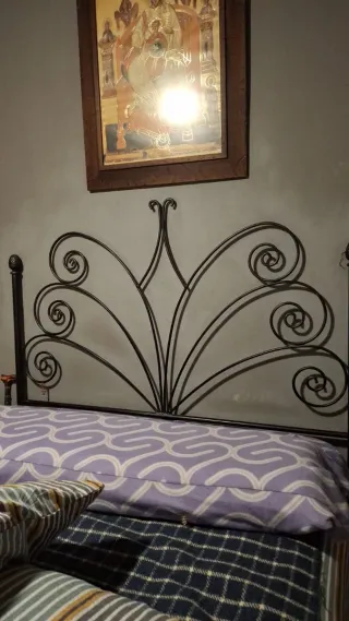Cabecero forja y espejo 135
