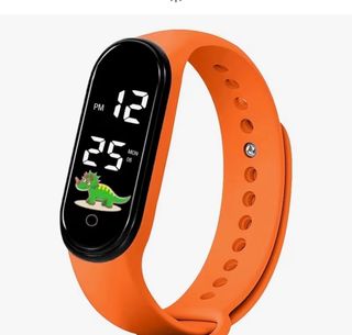 Reloj infantil digital con dinosaurio