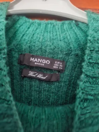 Vestido de punto verde talla única