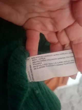 Vestido de punto verde talla única