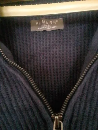 Chaqueta Jersey Cremallera Negra