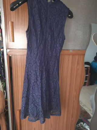 Vestido Marciano azul oscuro encaje, como nuevo