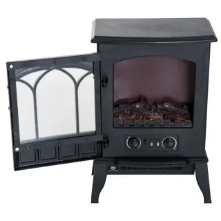 Chimenea Eléctrica Negra 1000W/2000W