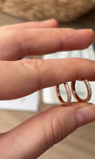 Pendientes Aro Cleo L Oro Rosa Singularu