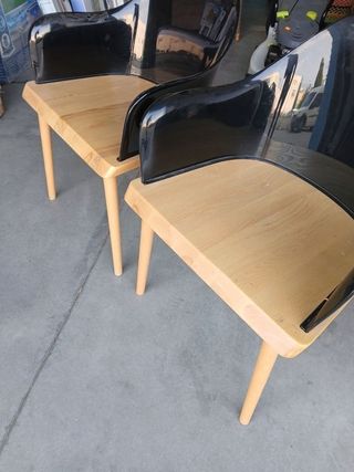 BEKSAND Black -  2 Sillas con brazos diseño