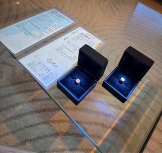 Anillo Diamantes Rosados Oro