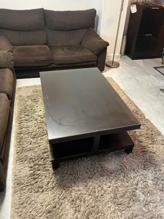 Mesa de centro madera chocolate 120x80