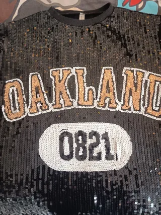 Camiseta oversize lentejuelas