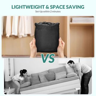 Cama Inflable Camping Individual Negra