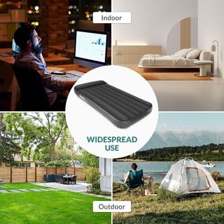 Cama Inflable Camping Individual Negra