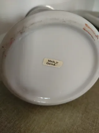 Jarra Alemana Cerámica Tapa Metálica