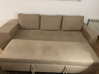 Sofá Cama Gato Preto 3 Plazas Beige