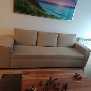 Sofá Cama Gato Preto 3 Plazas Beige