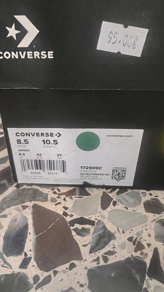 Zapatillas Converse Altas Beige/Gris