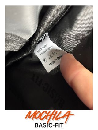 Mochila Basic-Fit Negra y Naranja