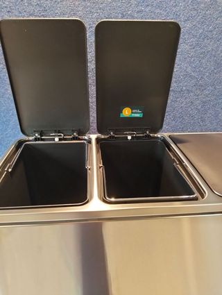 Cubo de Basura 3 x 18 L Acero con Pedal y Tapas Suaves SONGMICS LTB54NL