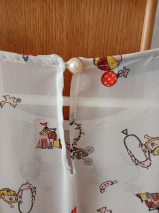 Blusa Poete semi transparente con volantes