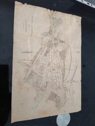 Mapa Antiguo Logroño Lit. Segura plano XlX