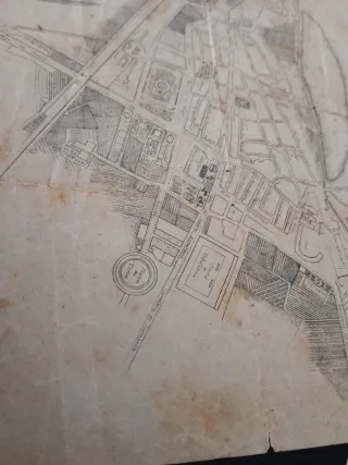 Mapa Antiguo Logroño Lit. Segura plano XlX