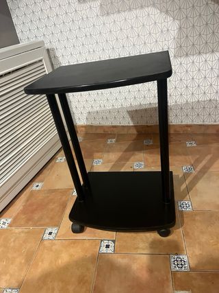 Mesa auxiliar negra para TV o minicadena