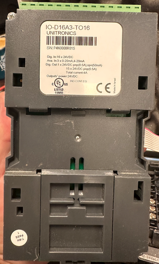 Módulo Expansión E/S Unitronics IO-D16A3-TO16