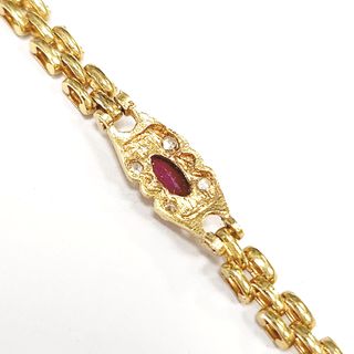 Pulsera Oro 18k Rubíes y Circonitas