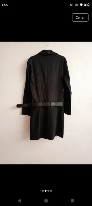 Vestido Zara negro con cinto Talla M