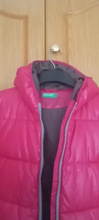 Abrigo acolchado rosa mujer