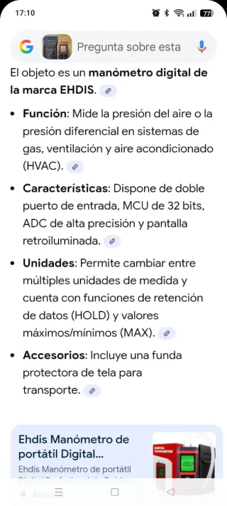 Manómetro Digital CE