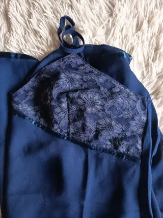 Camisón lencero azul marino