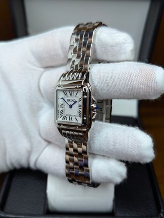 Reloj Seiko Mod Panthère Gris Plateado Blanco Azul