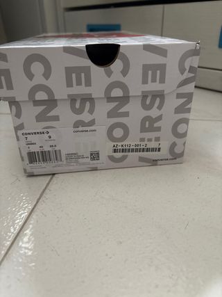 Converse x CDG Beige Corazón Rojo