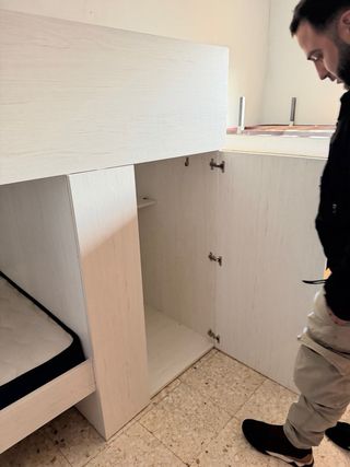 Cama alta para niños, 2 plazas