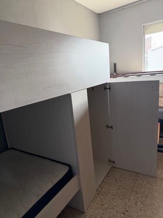 Cama alta para niños, 2 plazas