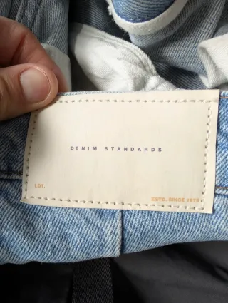 Pantalón ancho Zara, azul claro denim