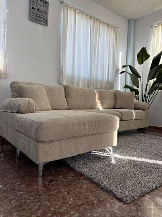 Bellissimo Divano Beige Vintage 260x135cm NUOVO