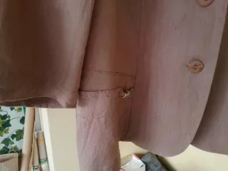 Giacca in puro lino beige