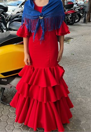 Traje Flamenca Niña Talla 11-12 Años