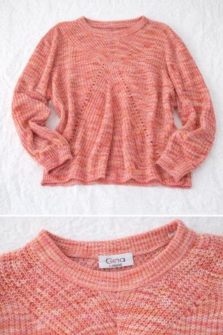 Jersey punto coral y rosa