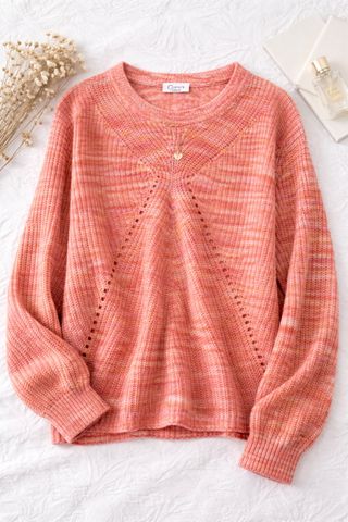 Jersey punto coral y rosa