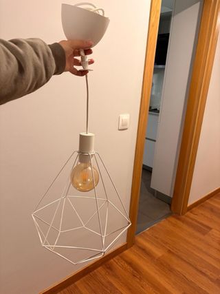2 Lámparas de techo jaula geométrica