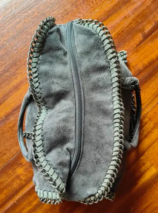 Borsa donna grigio/argento con catena