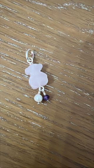 Colgante Plata Rosa y Morado