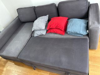 Sofá modular azul tela