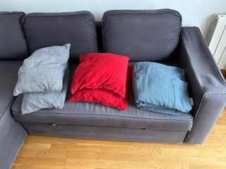 Sofá modular azul tela